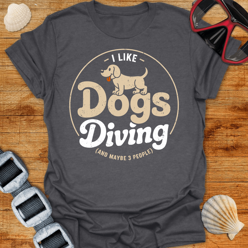 T-Shirt Dark Heather / S Dogs & Diving T-Shirt