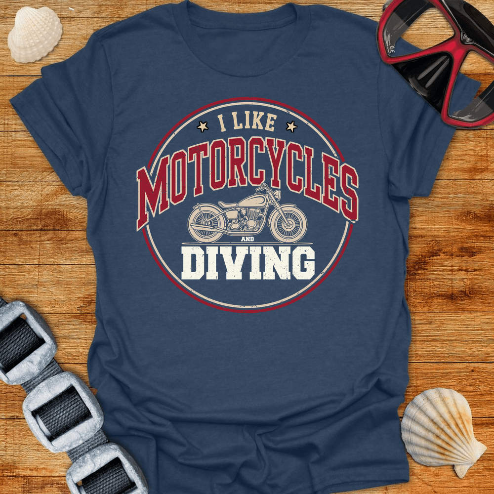 T-Shirt Heather Navy / S Diving & Motorcycles T-Shirt