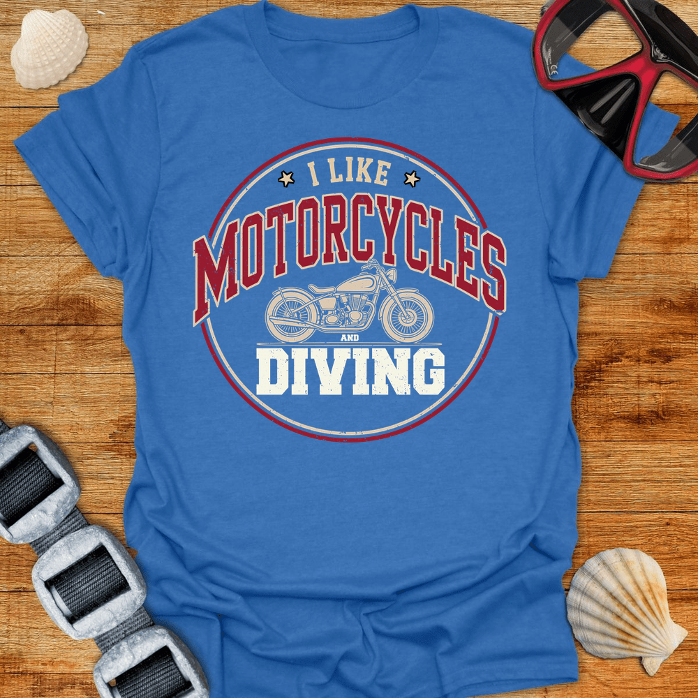 T-Shirt Heather Royal / S Diving & Motorcycles T-Shirt