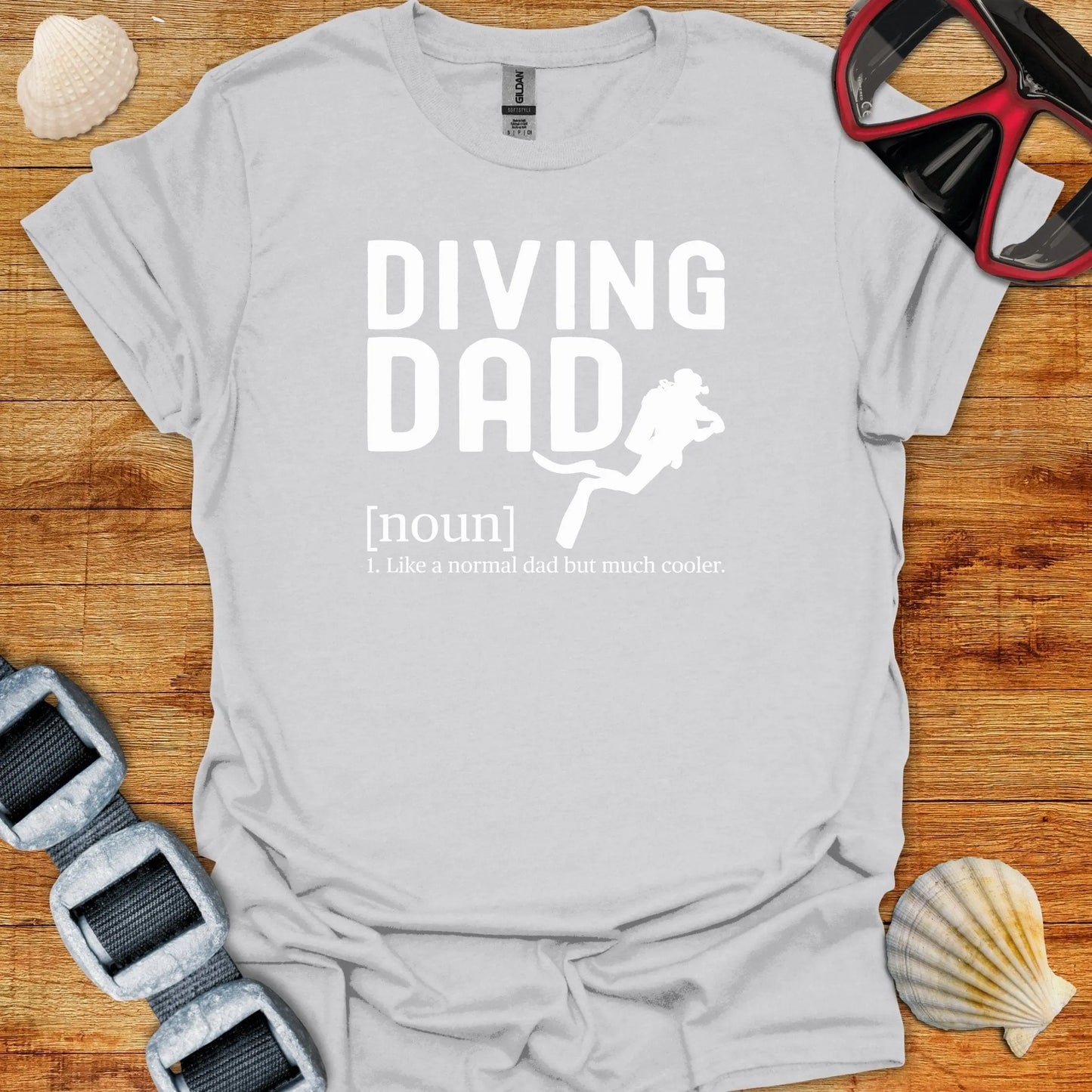 T-Shirt Ice Grey / S Cool Diving Dad T-Shirt