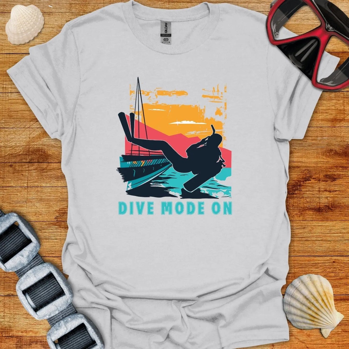 T-Shirt Ice Grey / S Dive Mode On
