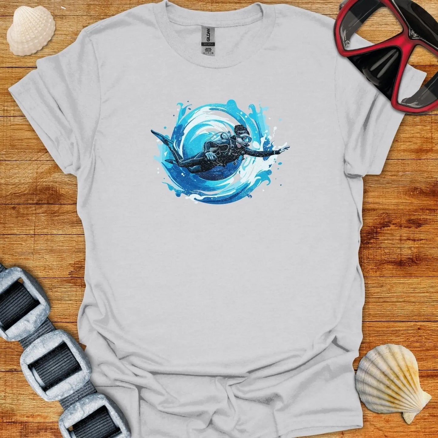 T-Shirt Ice Grey / S Diver Vortex