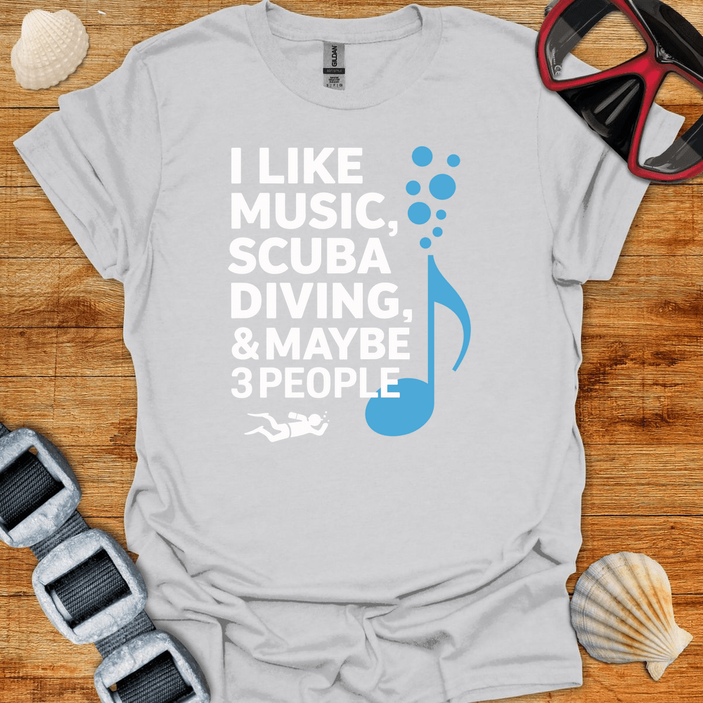 T-Shirt Ice Grey / S Diving And Music