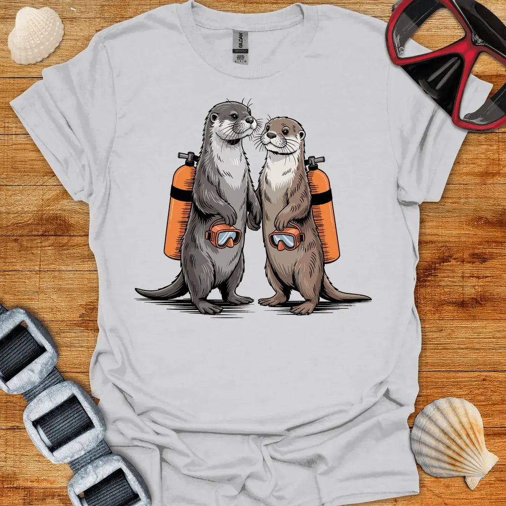 T-Shirt Ice Grey / S Diving Otters T-Shirt