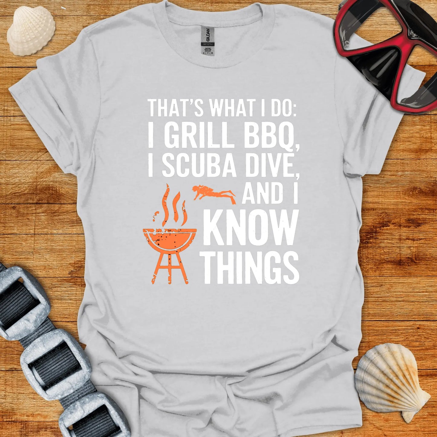 T-Shirt Ice Grey / S Do BBQ & Dive T-Shirt