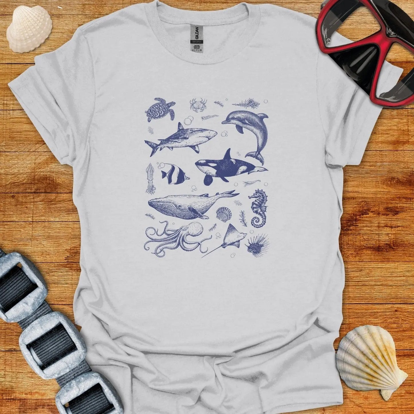 T-Shirt Ice Grey / S Fish