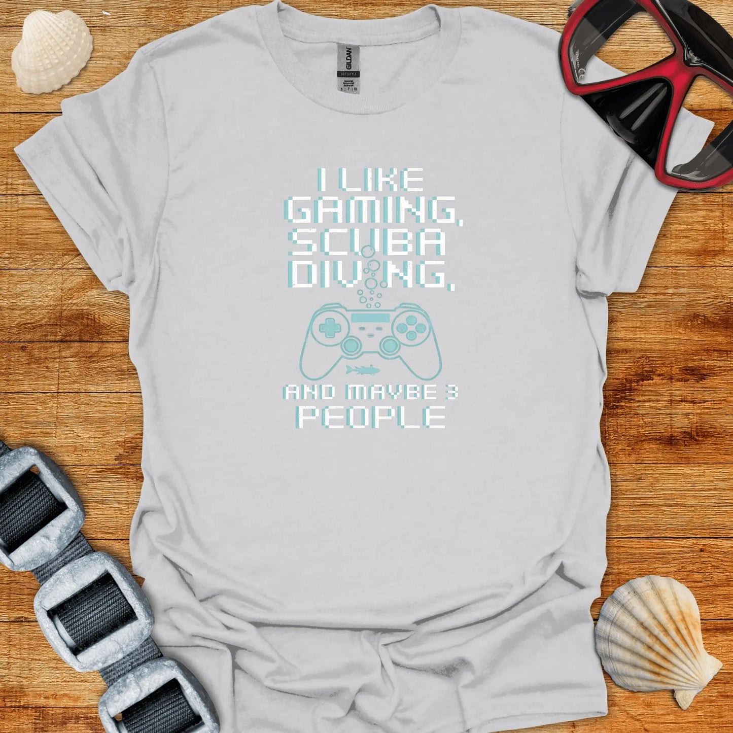T-Shirt Ice Grey / S Gaming & Scuba T-Shirt