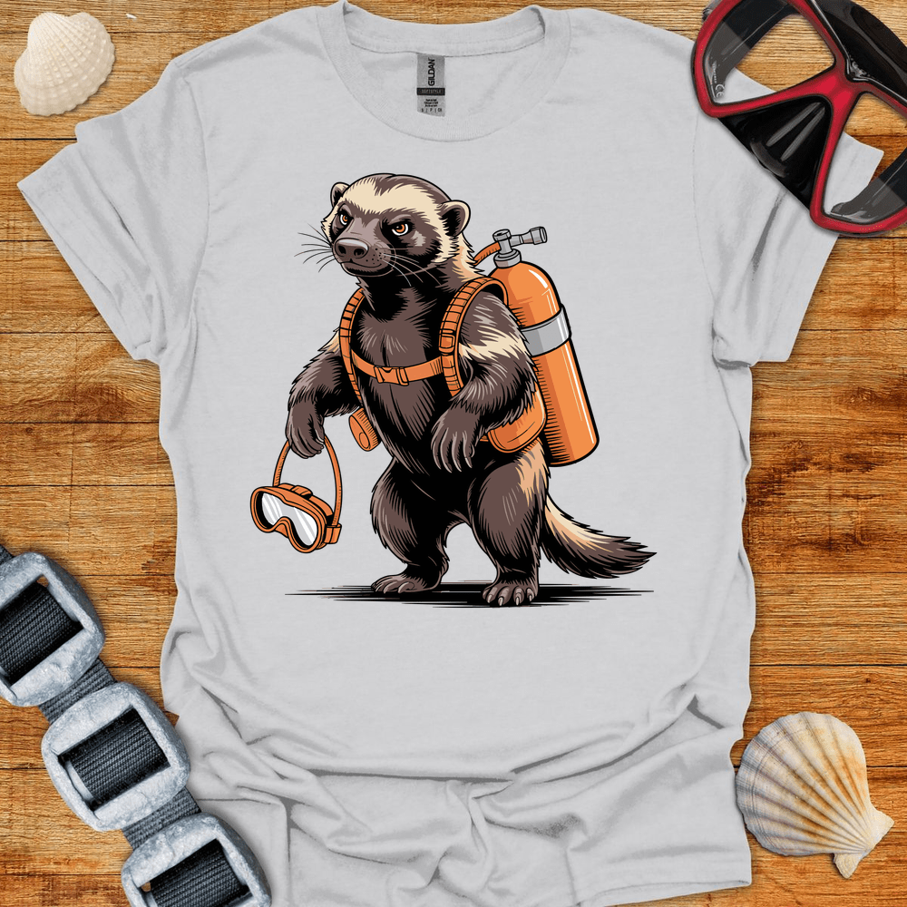 T-Shirt Ice Grey / S Honey Badger Diver T Shirt