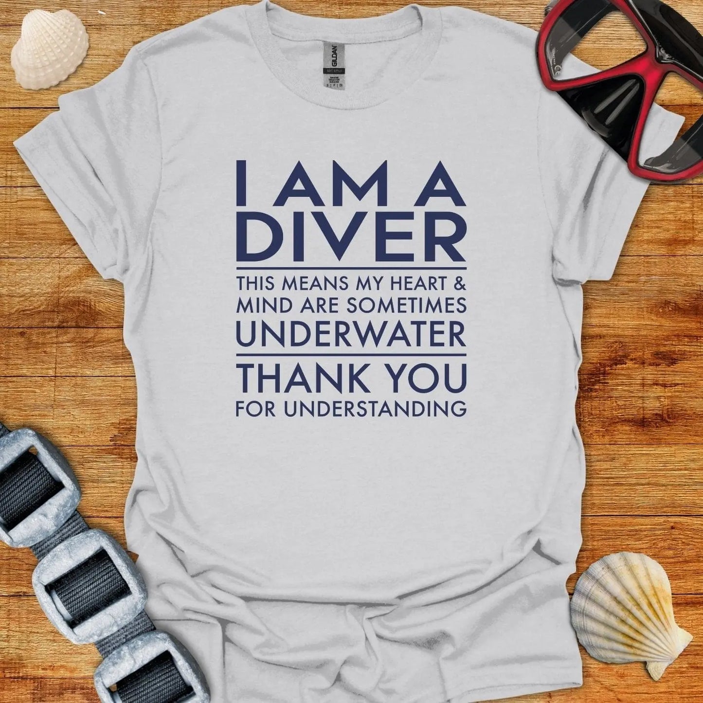 T-Shirt Ice Grey / S I am a Diver