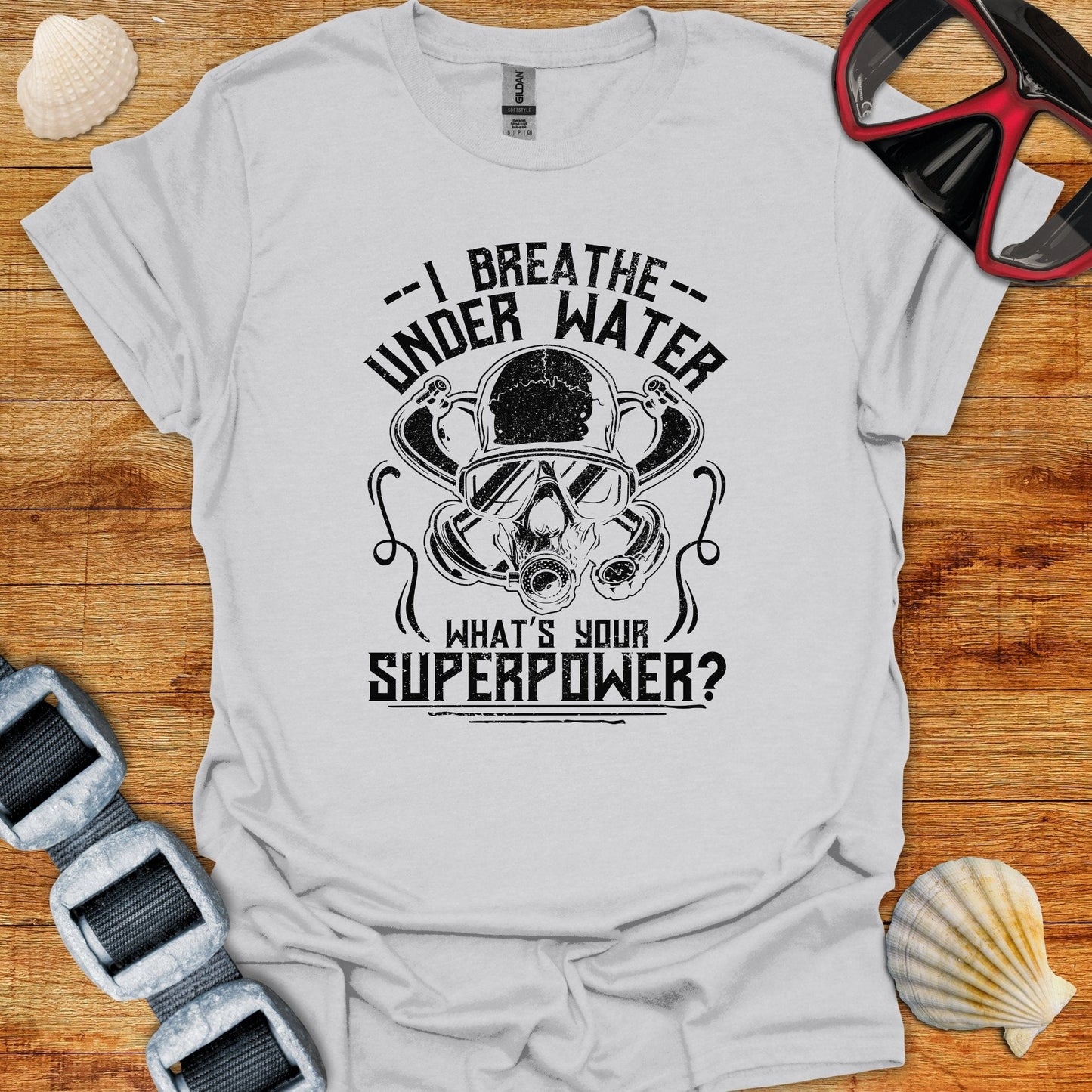 T-Shirt Ice Grey / S I Breath Underwater T-Shirt
