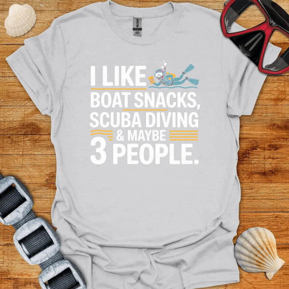 T-Shirt Ice Grey / S I Like Boat Snacks T-Shirt