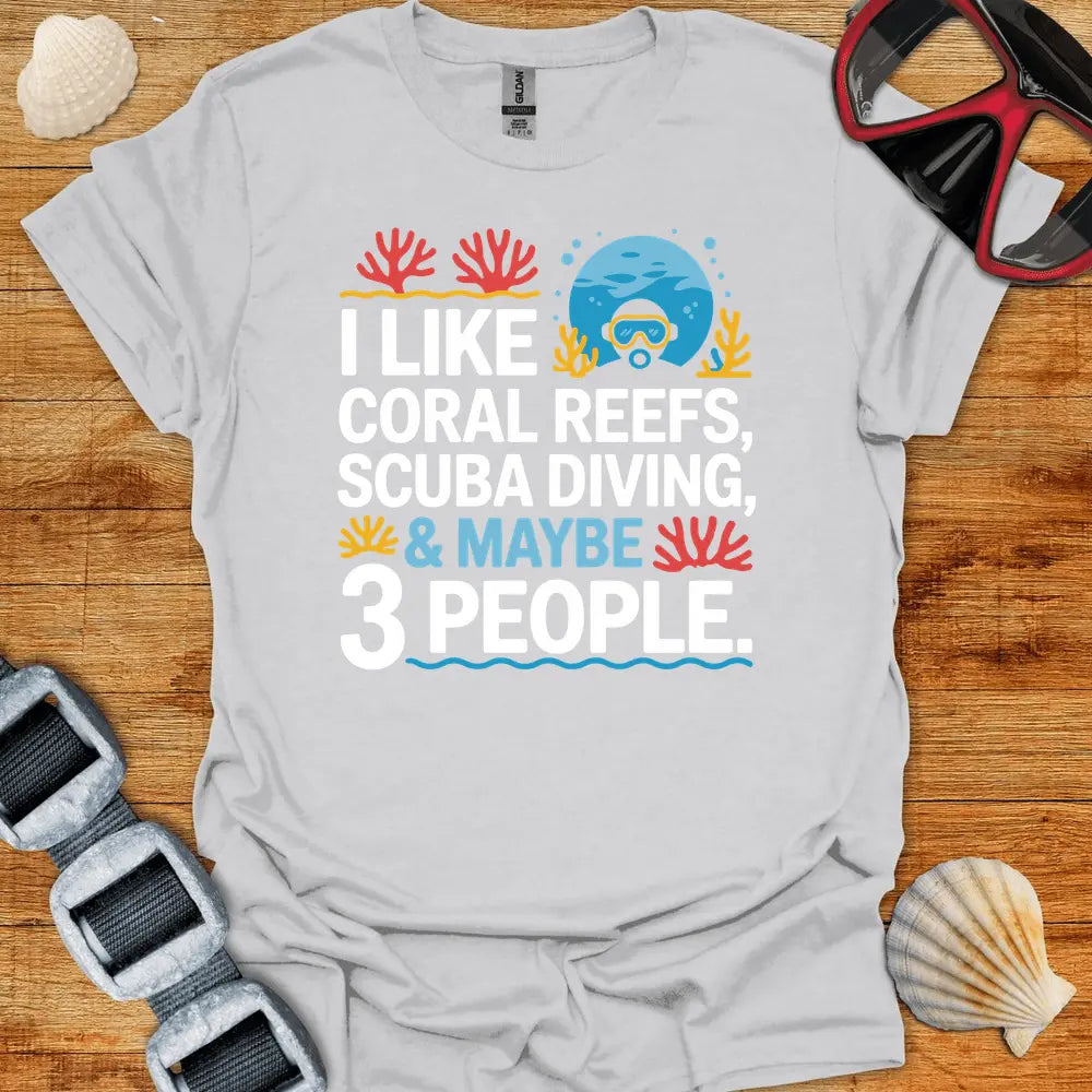 T-Shirt Ice Grey / S I Like Coral T-Shirt