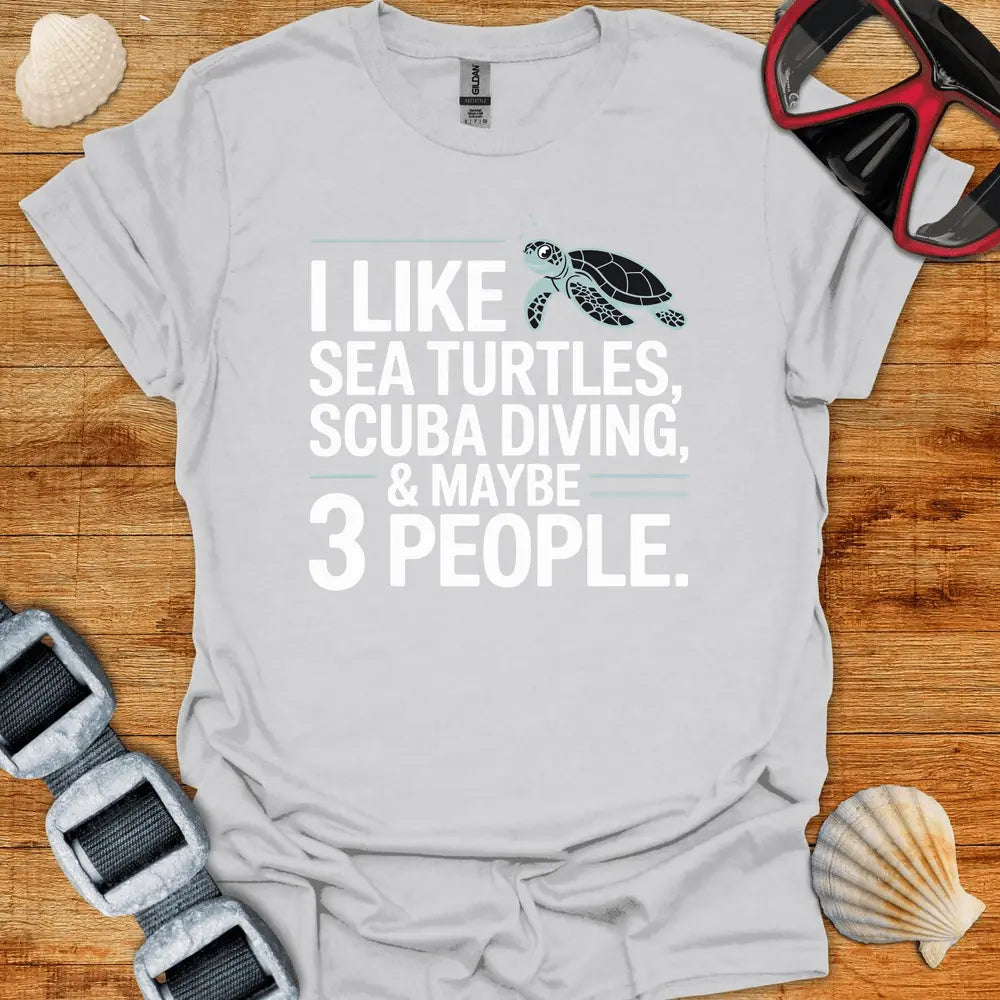 T-Shirt Ice Grey / S I Like Sea Turtles T-Shirt
