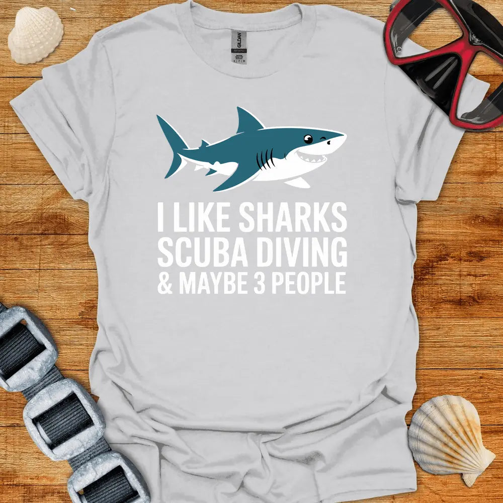 T-Shirt Ice Grey / S I Like Sharks T-Shirt