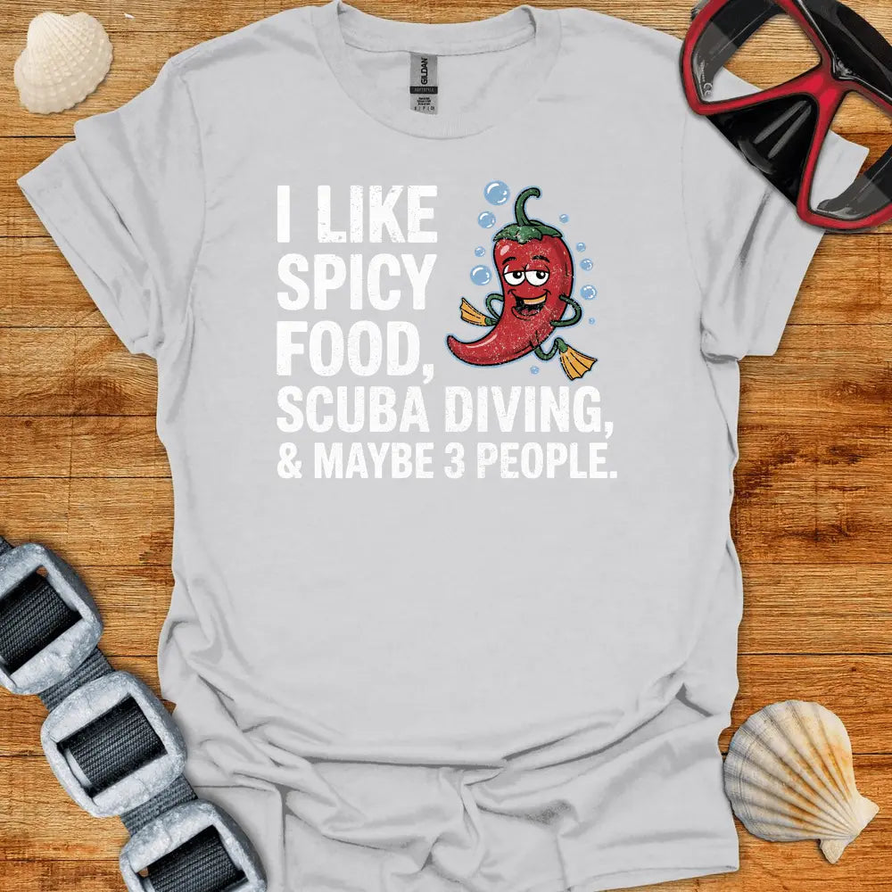 T-Shirt Ice Grey / S I Like Spicy Food T-Shirt