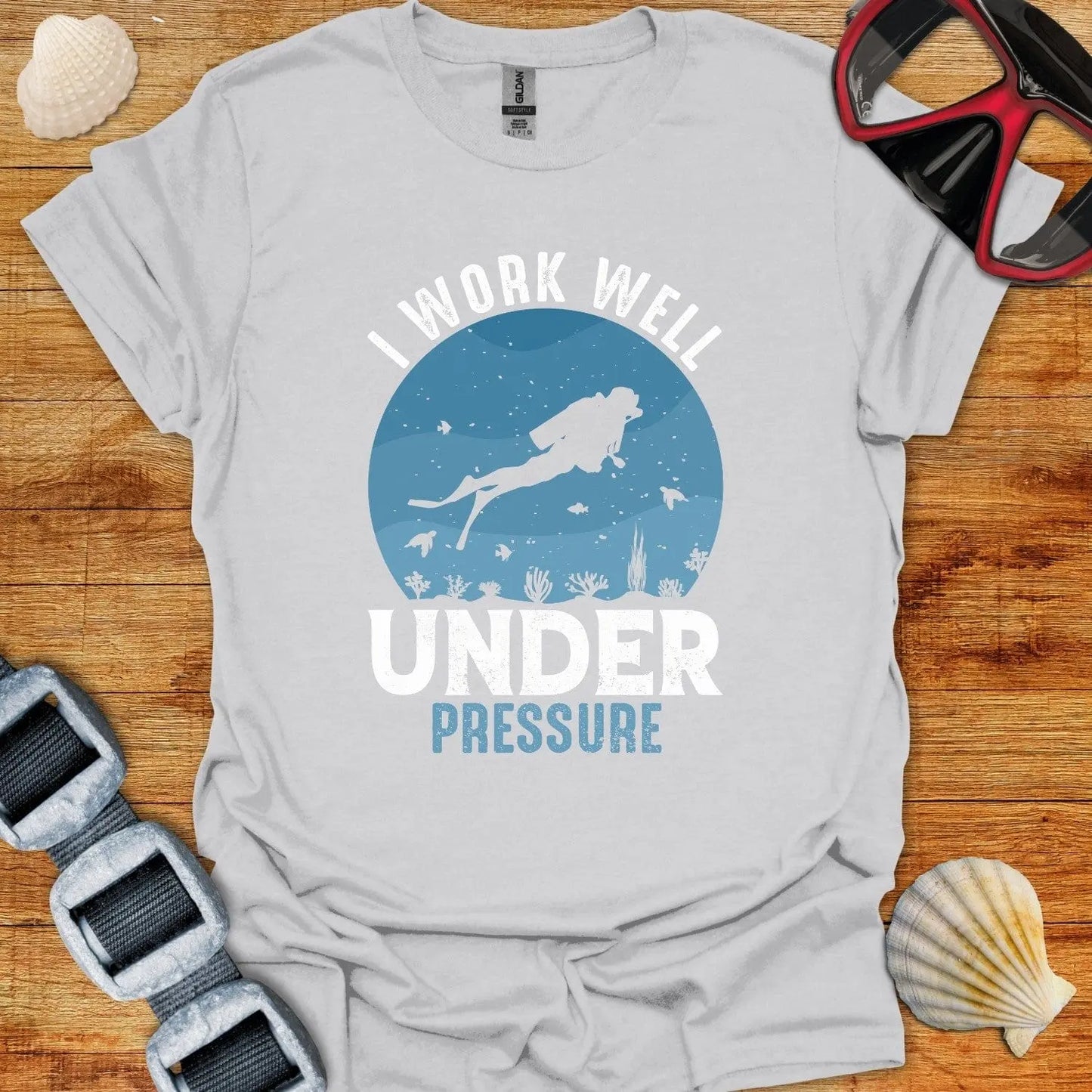 T-Shirt Ice Grey / S I Work Well Under Pressure