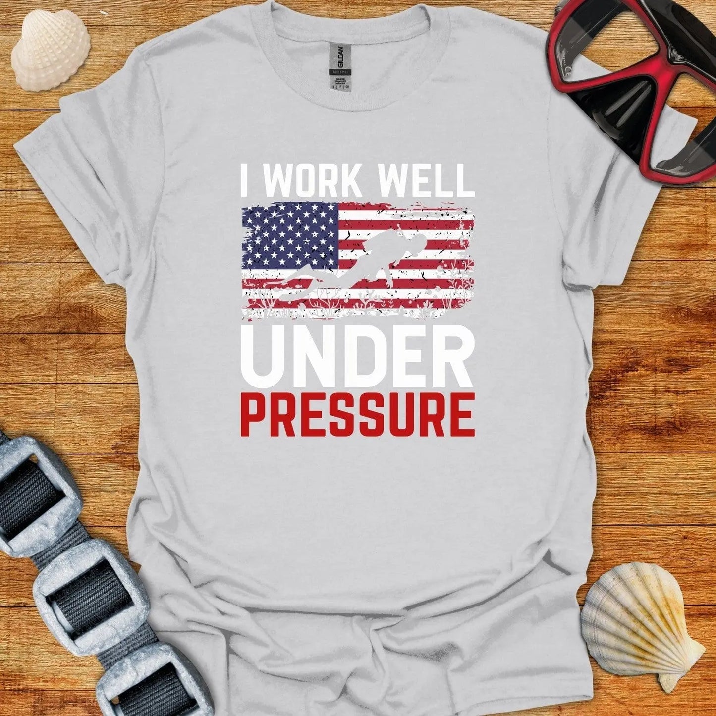 T-Shirt Ice Grey / S I Work Well Under Pressure