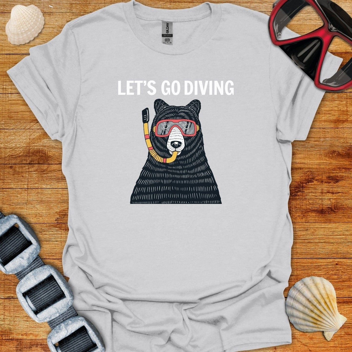 T-Shirt Ice Grey / S Lets Go Diving