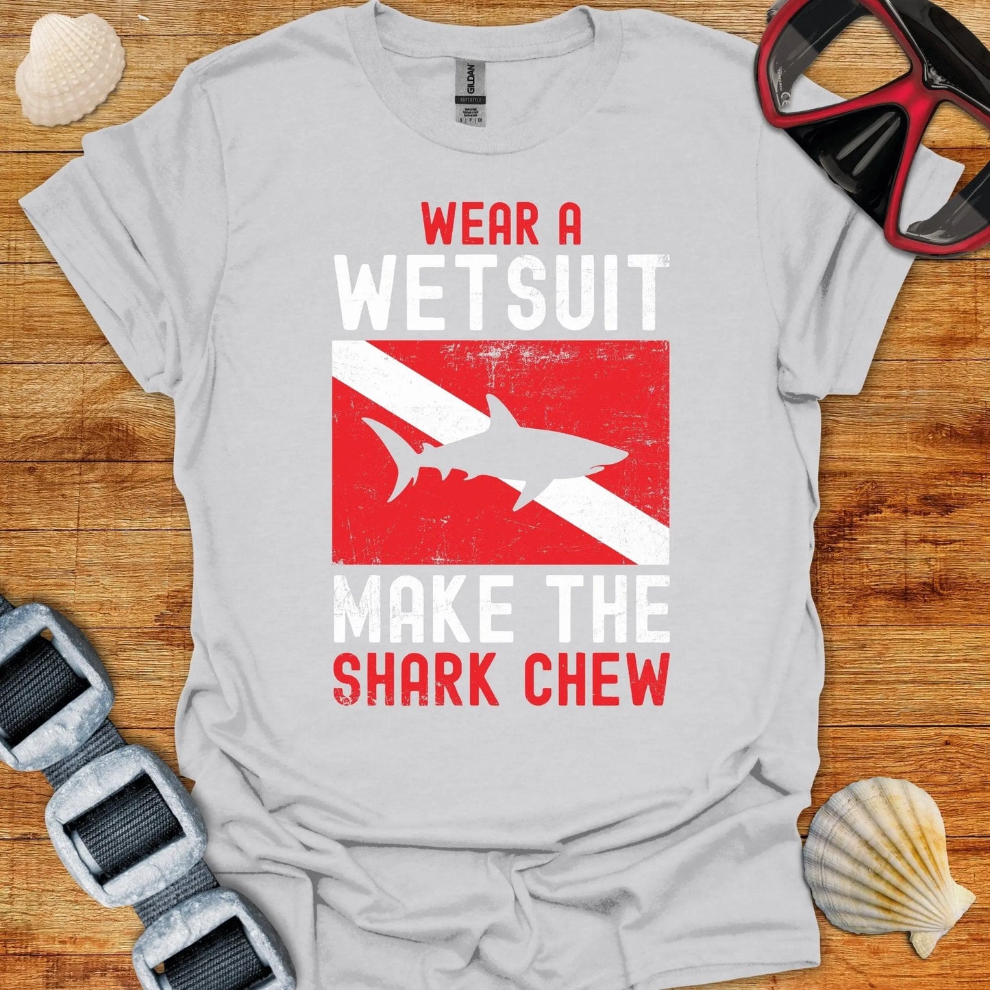 T-Shirt Ice Grey / S Make The Shark Chew T-Shirt