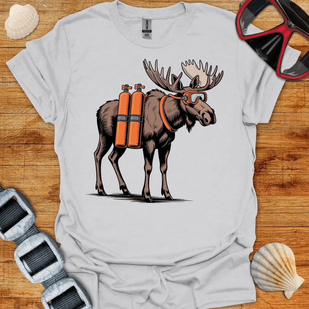 T-Shirt Ice Grey / S Moose Diver T-Shirt