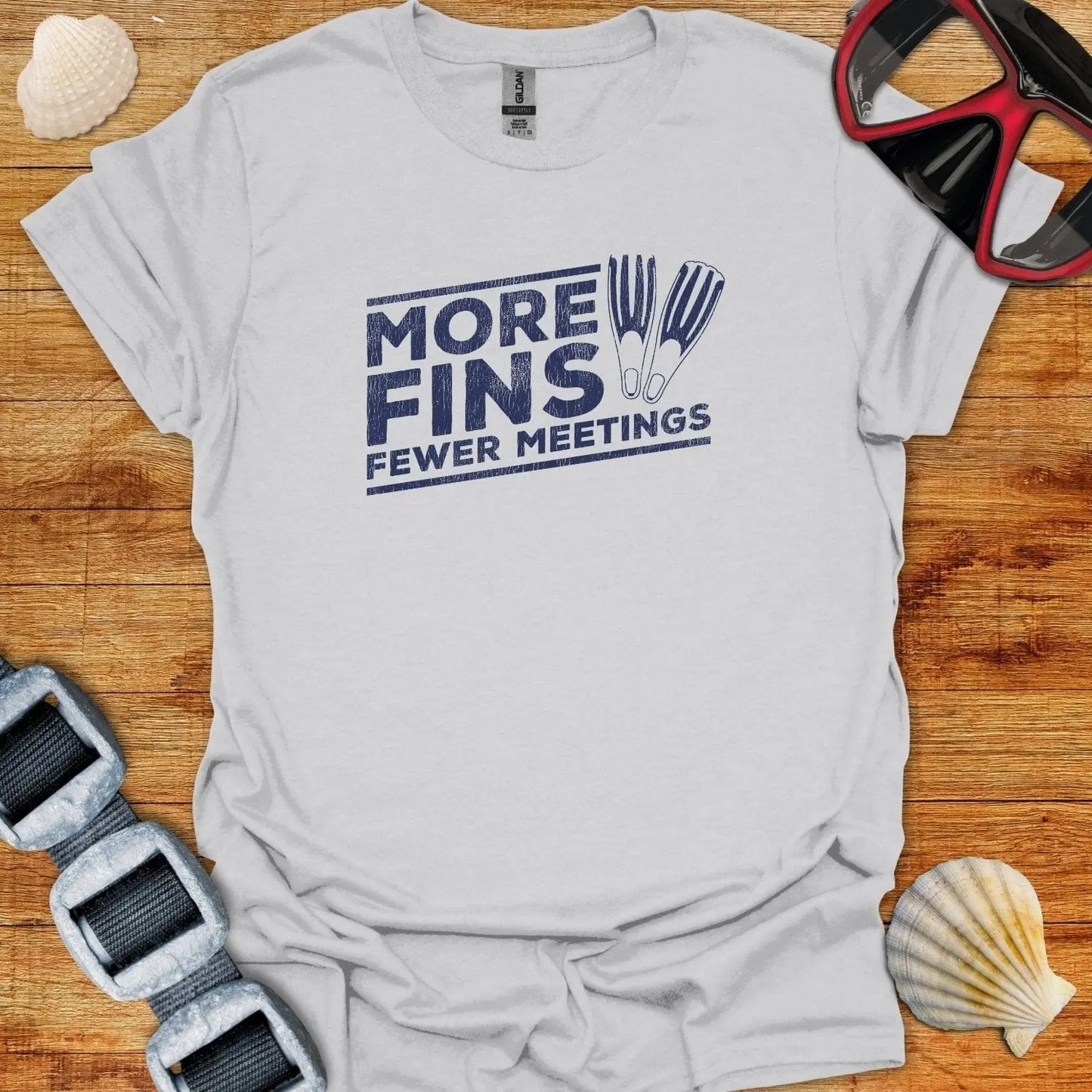 T-Shirt Ice Grey / S More Fins