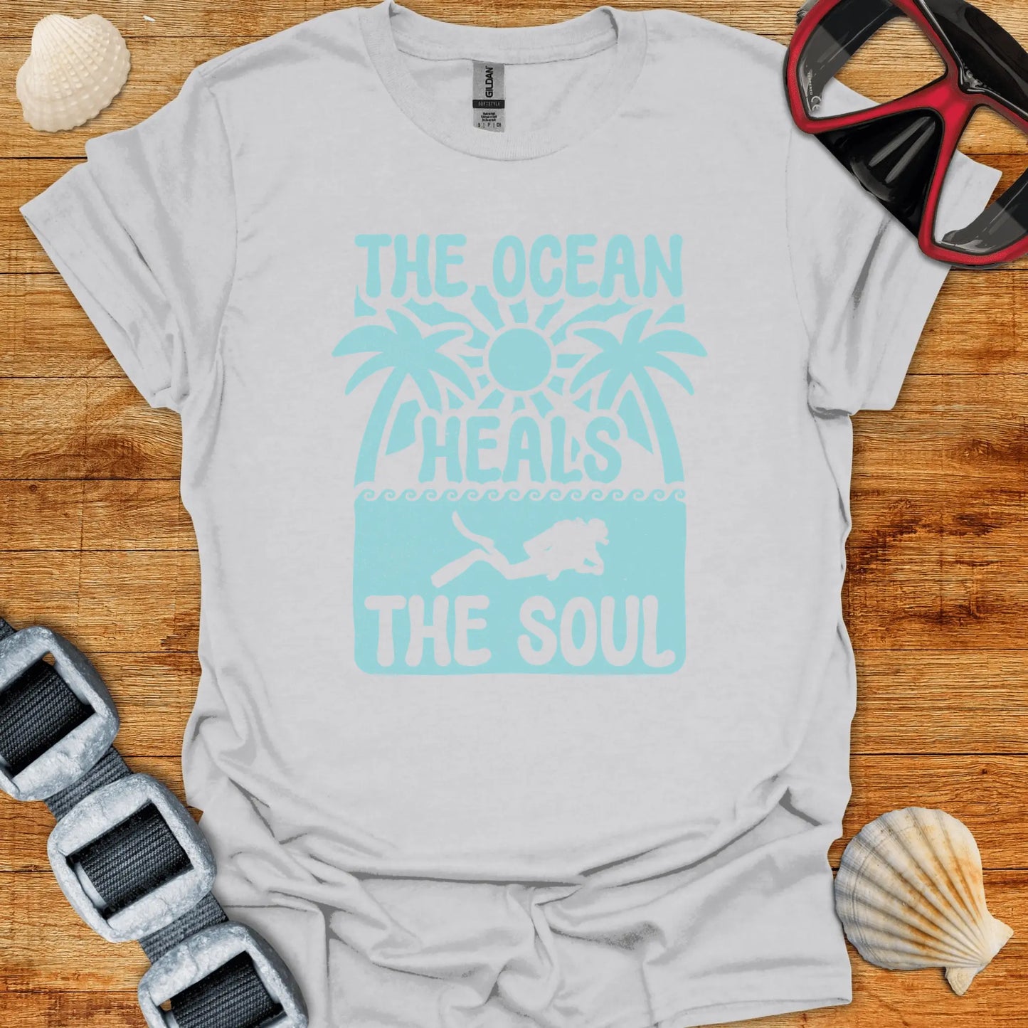 T-Shirt Ice Grey / S Ocean Heals T-Shirt