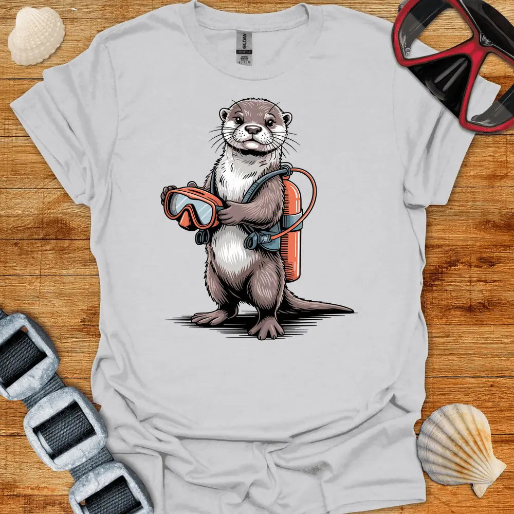 T-Shirt Ice Grey / S Otter Diver T-Shirt