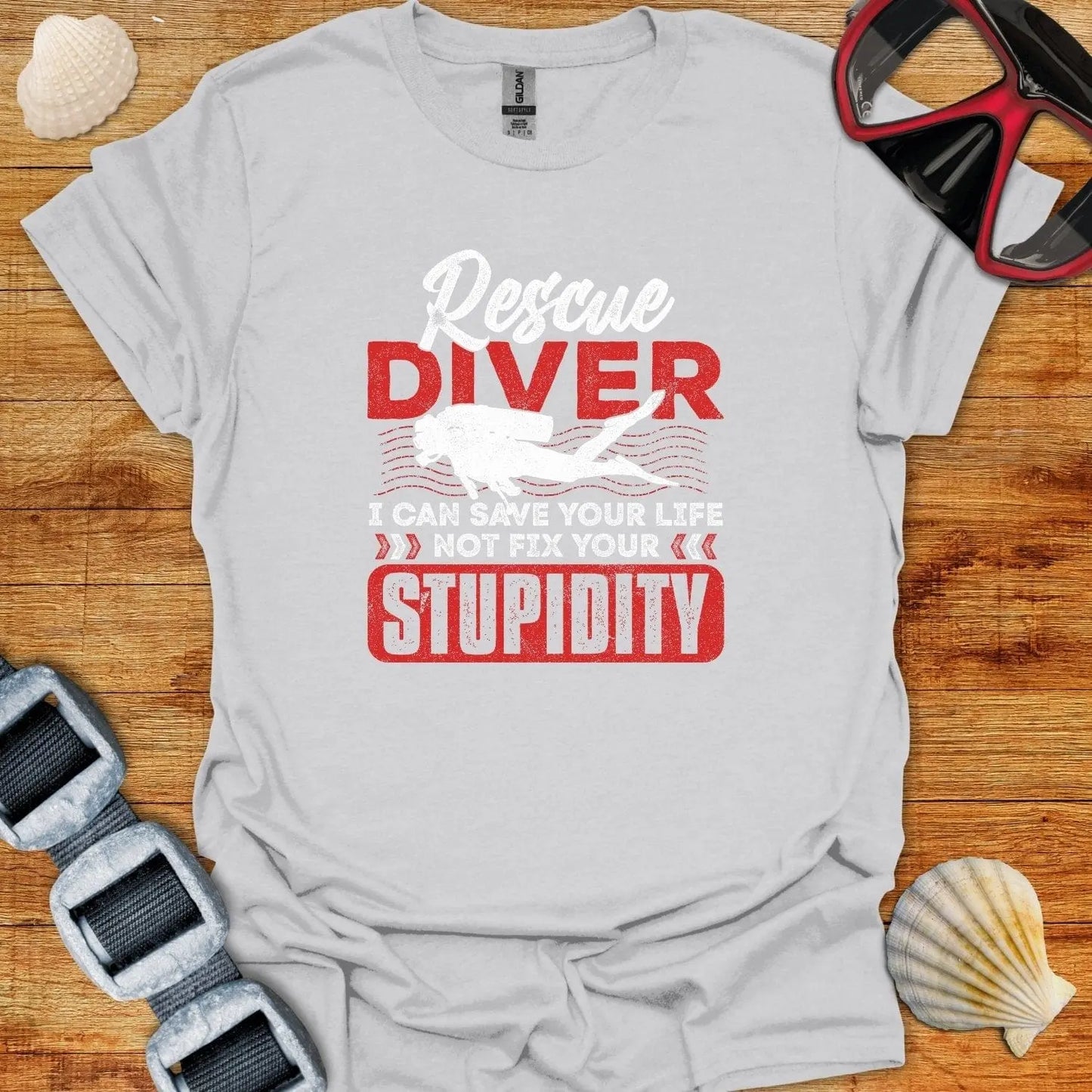 T-Shirt Ice Grey / S Rescue Diver