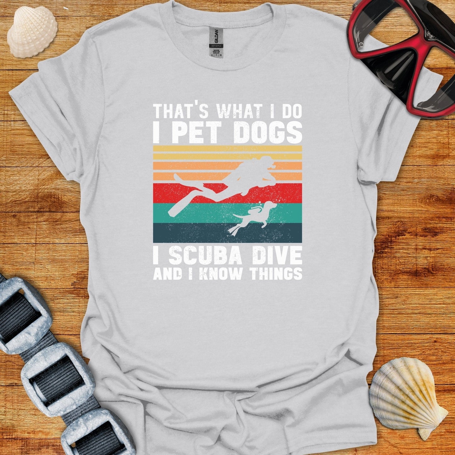 T-Shirt Ice Grey / S Scuba and Dogs T-Shirt