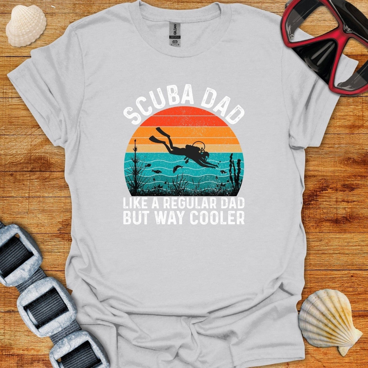 T-Shirt Ice Grey / S Scuba Dad Way Cooler