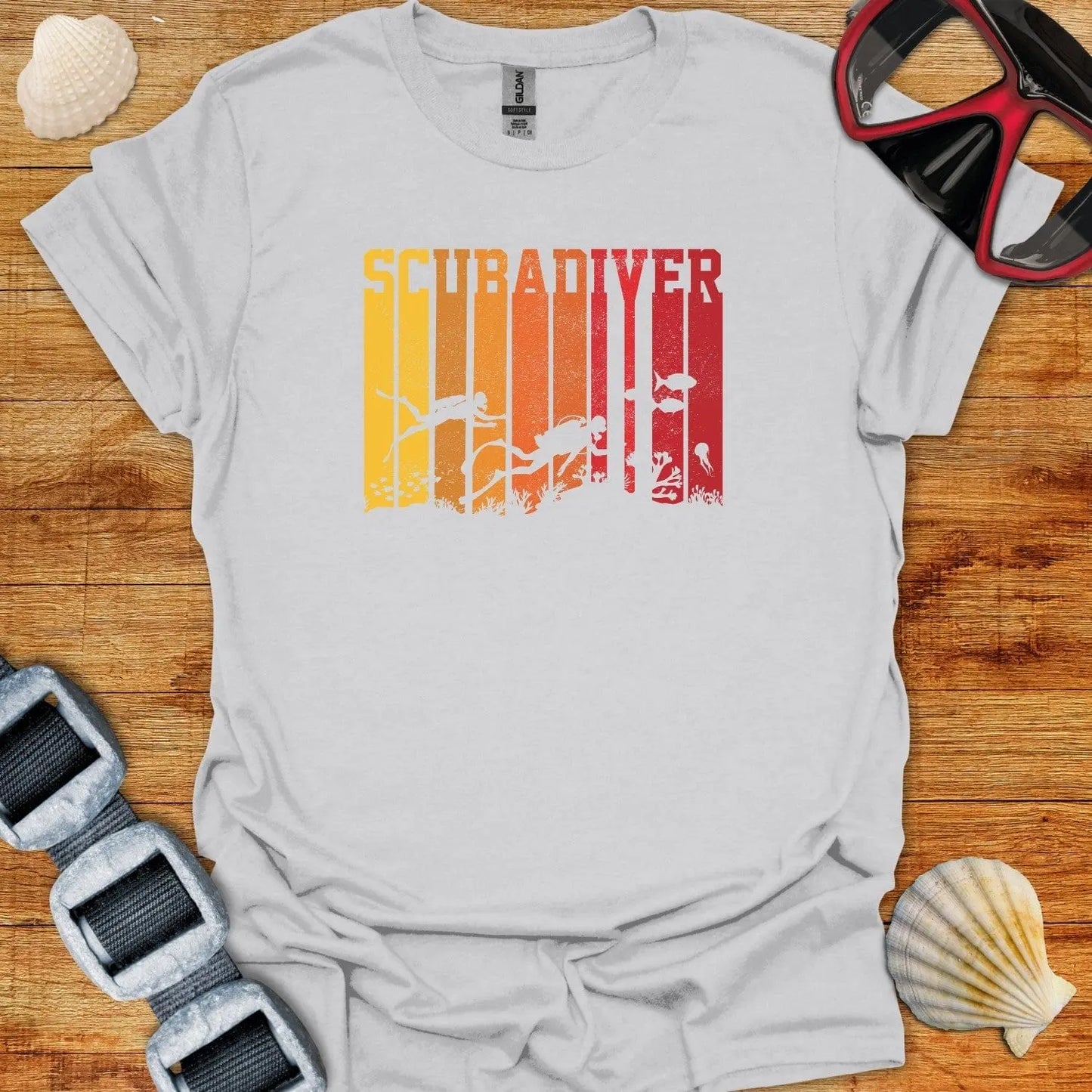 T-Shirt Ice Grey / S Scuba Diver