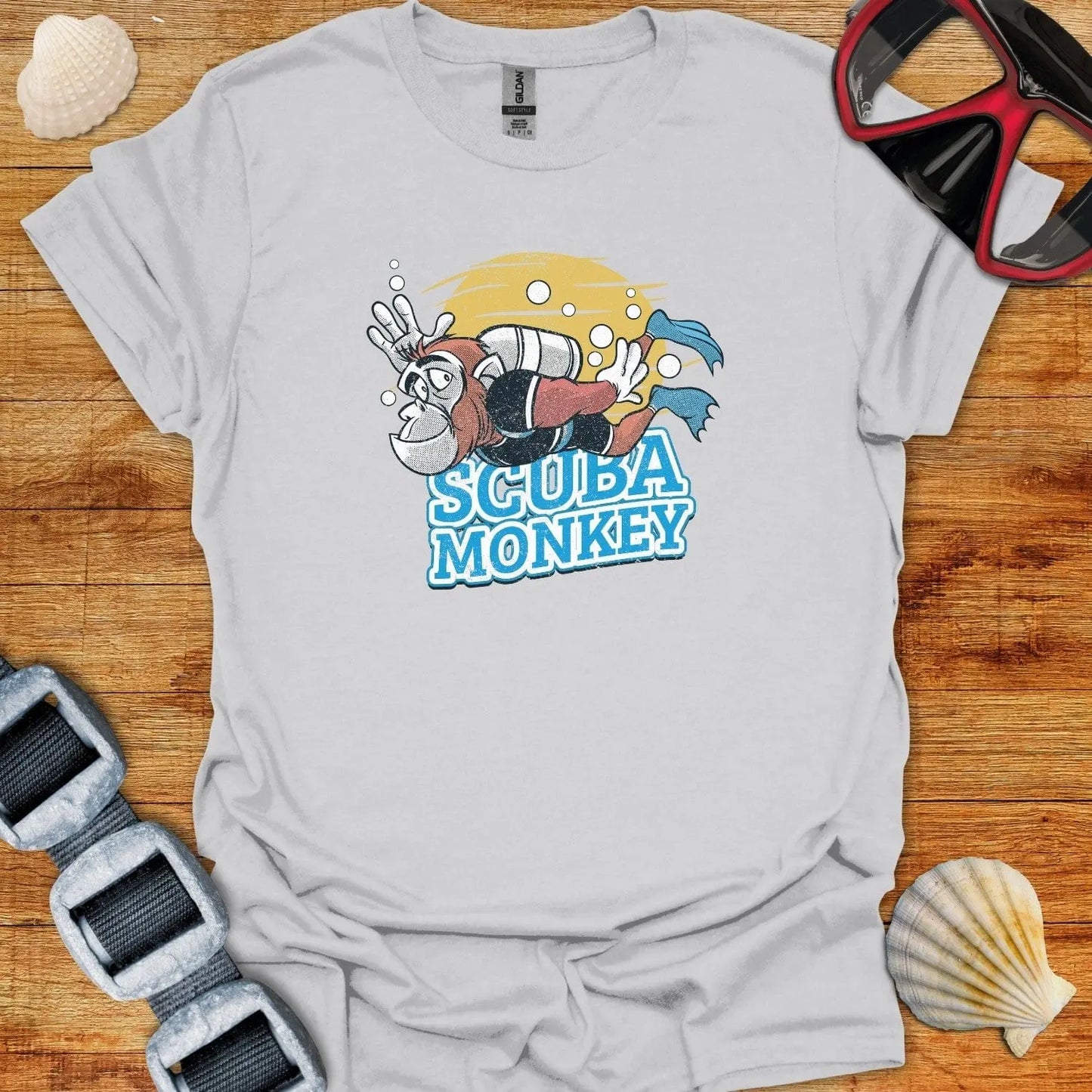 T-Shirt Ice Grey / S Scuba Monkey