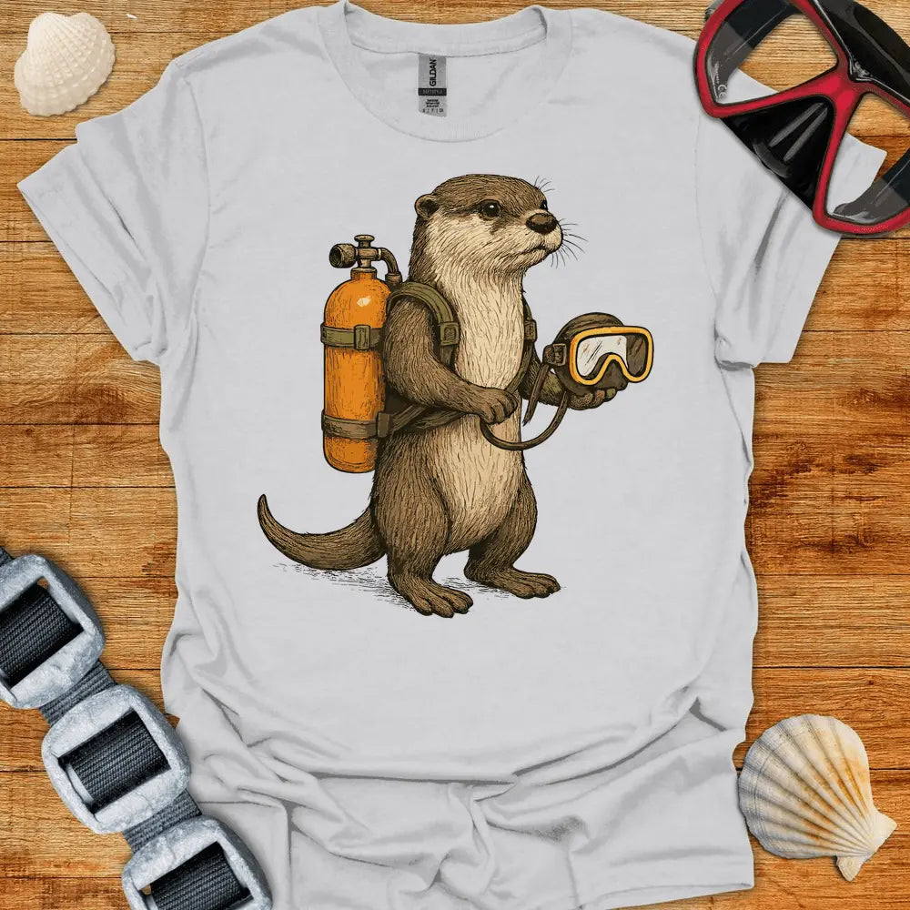 T-Shirt Ice Grey / S Scuba Otter T-Shirt
