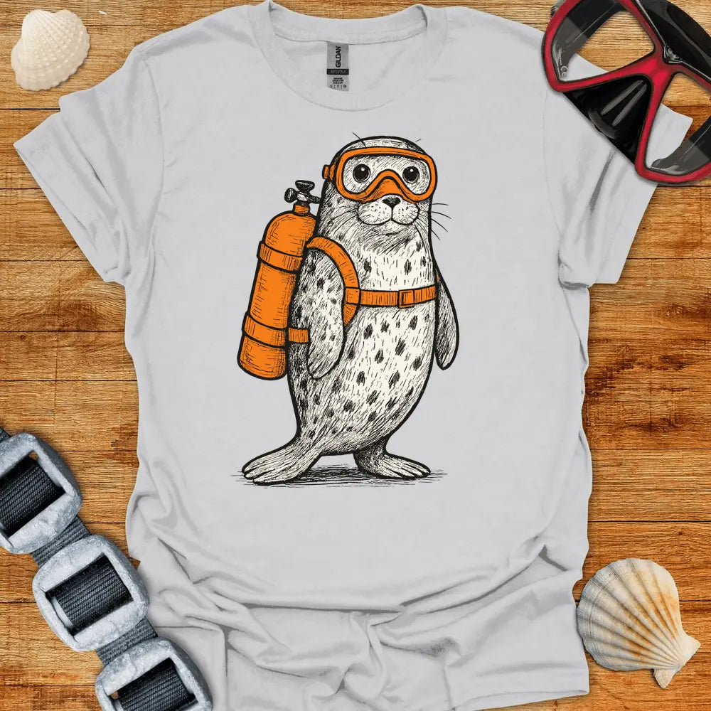 T-Shirt Ice Grey / S Scuba Seal T-Shirt