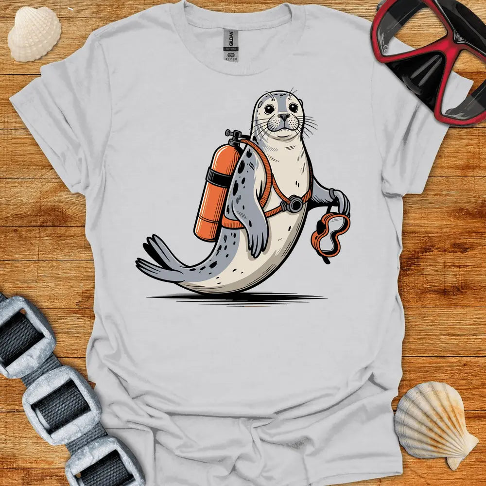 T-Shirt Ice Grey / S Seal Diver T-Shirt