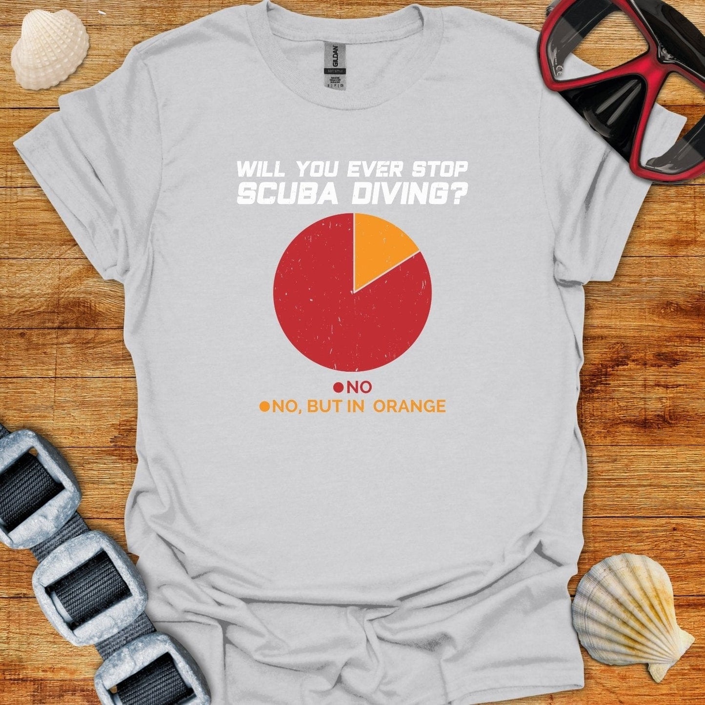 T-Shirt Ice Grey / S Stop Diving No