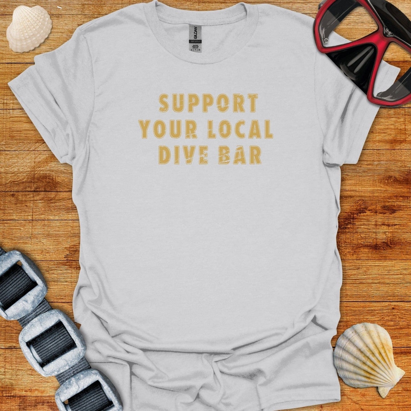 T-Shirt Ice Grey / S Support Your Local Dive Bar