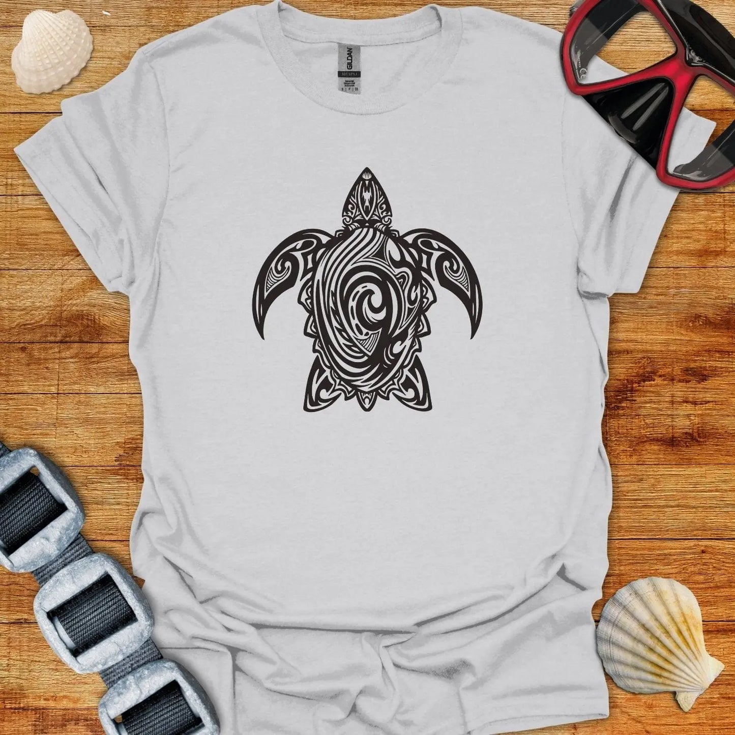 T-Shirt Ice Grey / S Tribal Turtle T-Shirt