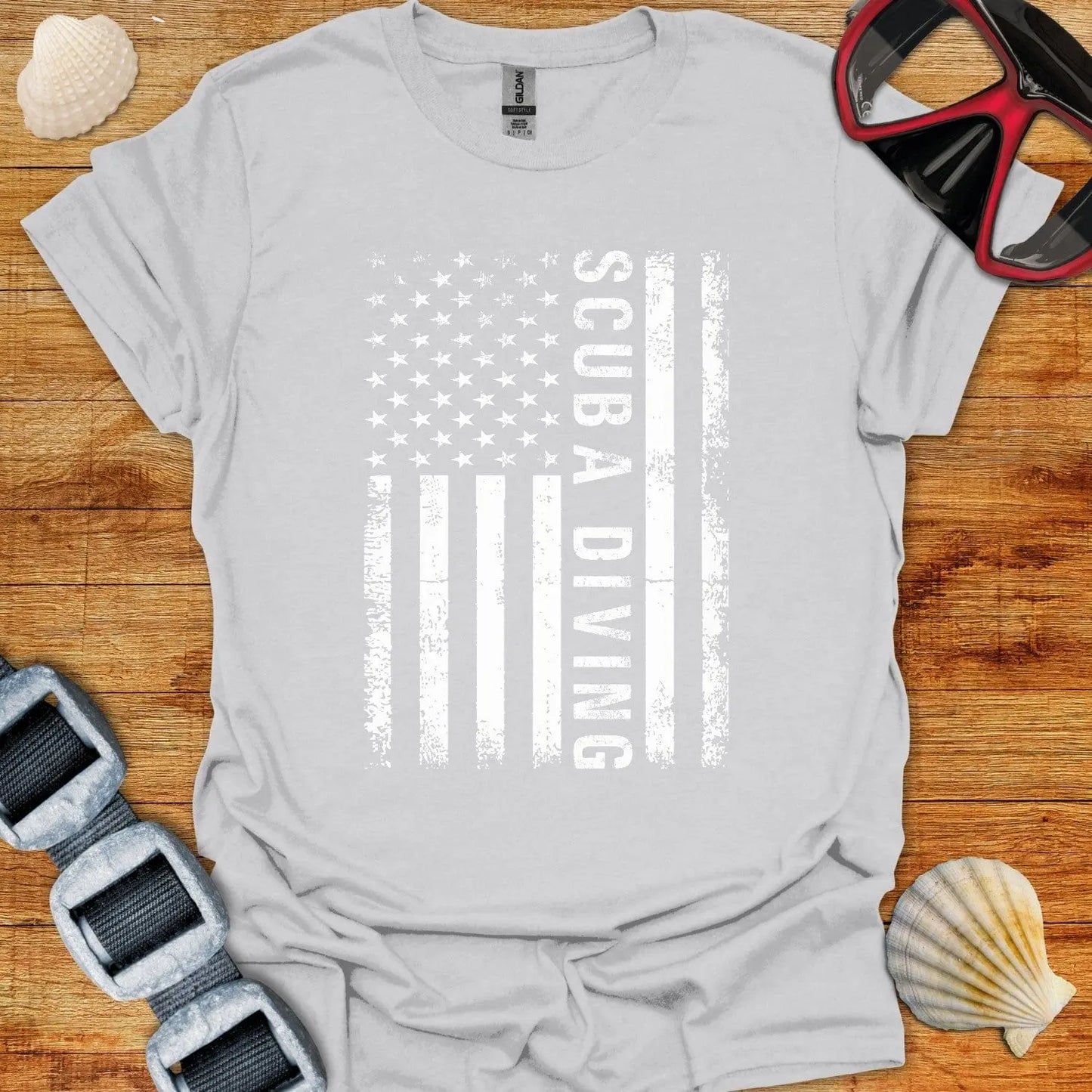 T-Shirt Ice Grey / S USA Diving
