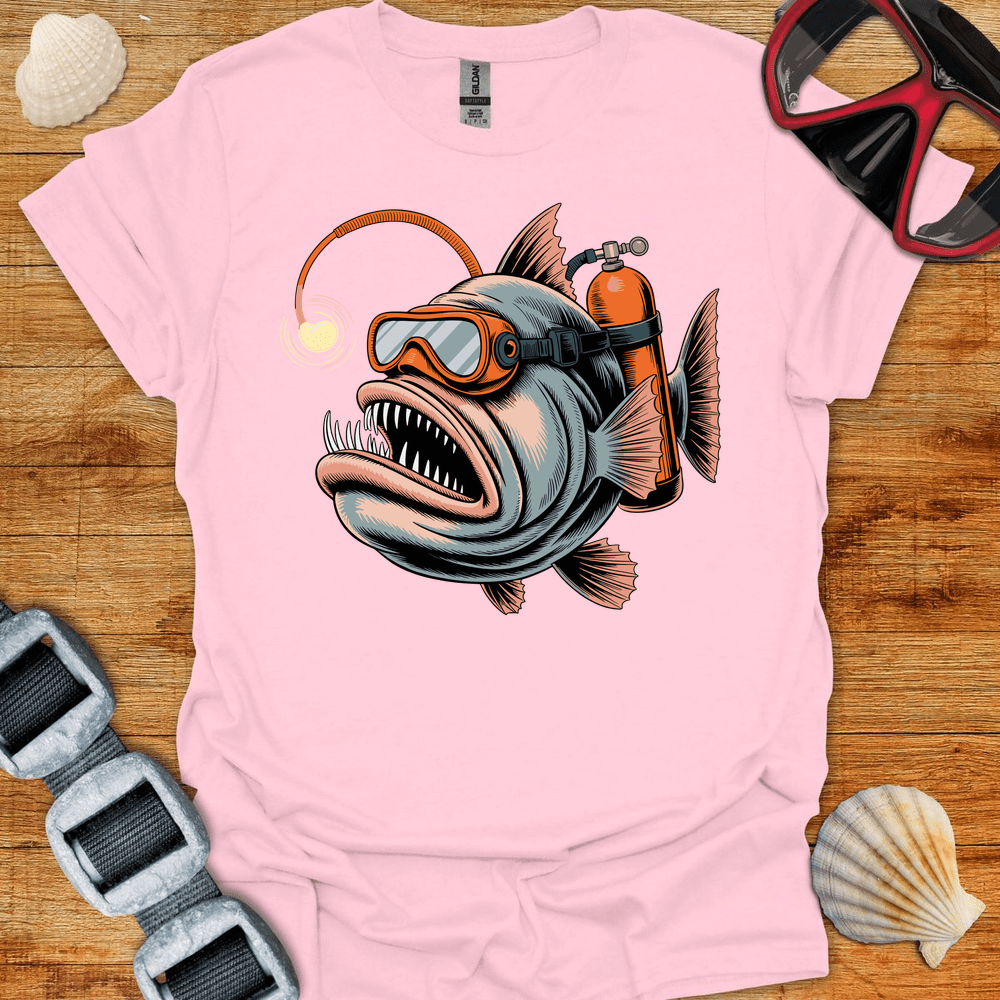 T-Shirt Light Pink / S Anglerfish Diver T-Shirt