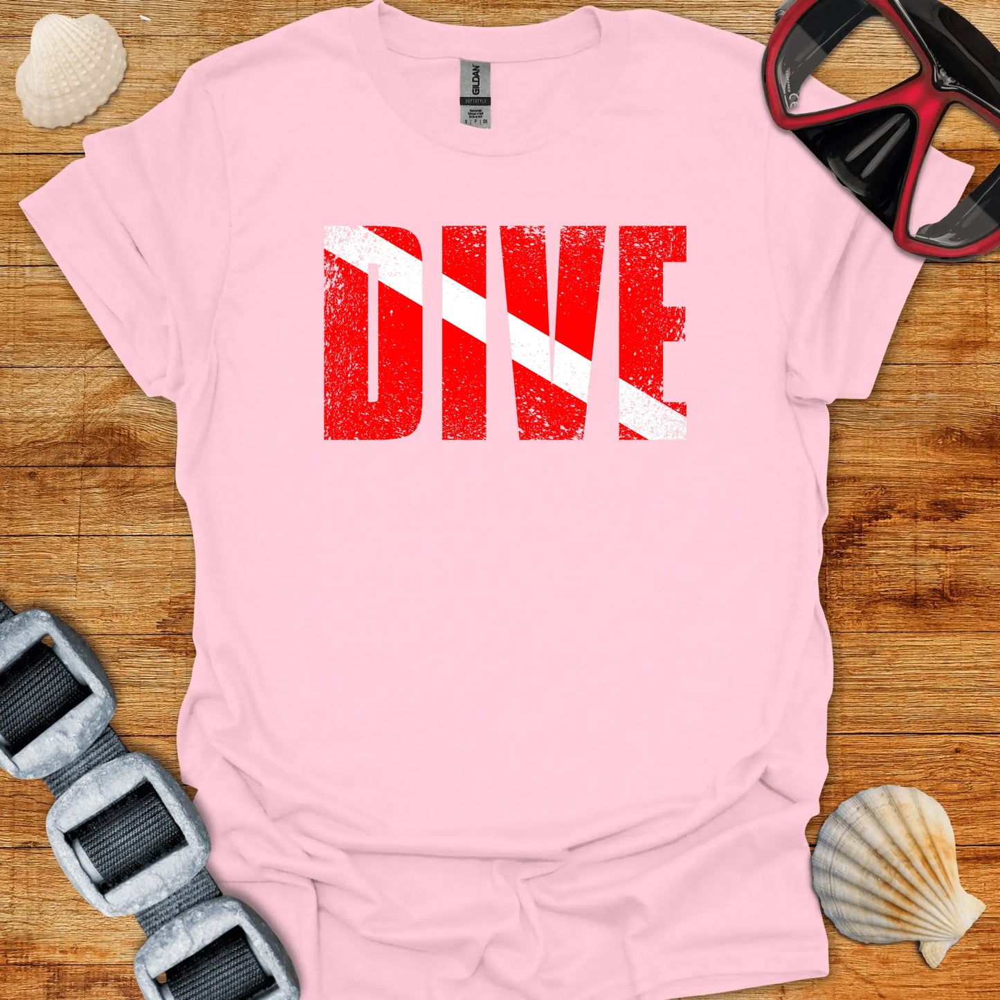 T-Shirt Light Pink / S Bold Dive T-Shirt