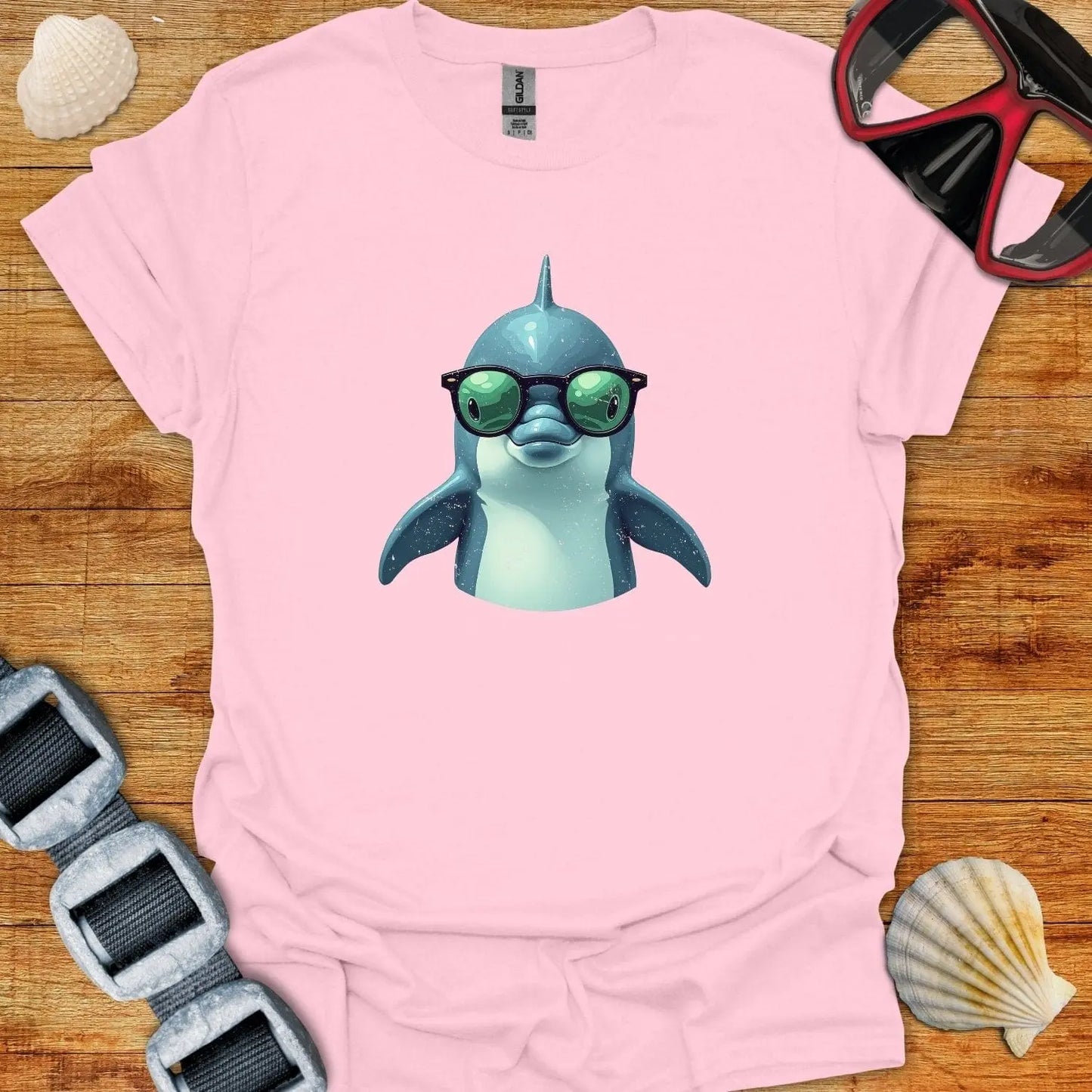 T-Shirt Light Pink / S Cool Dolphin T-Shirt