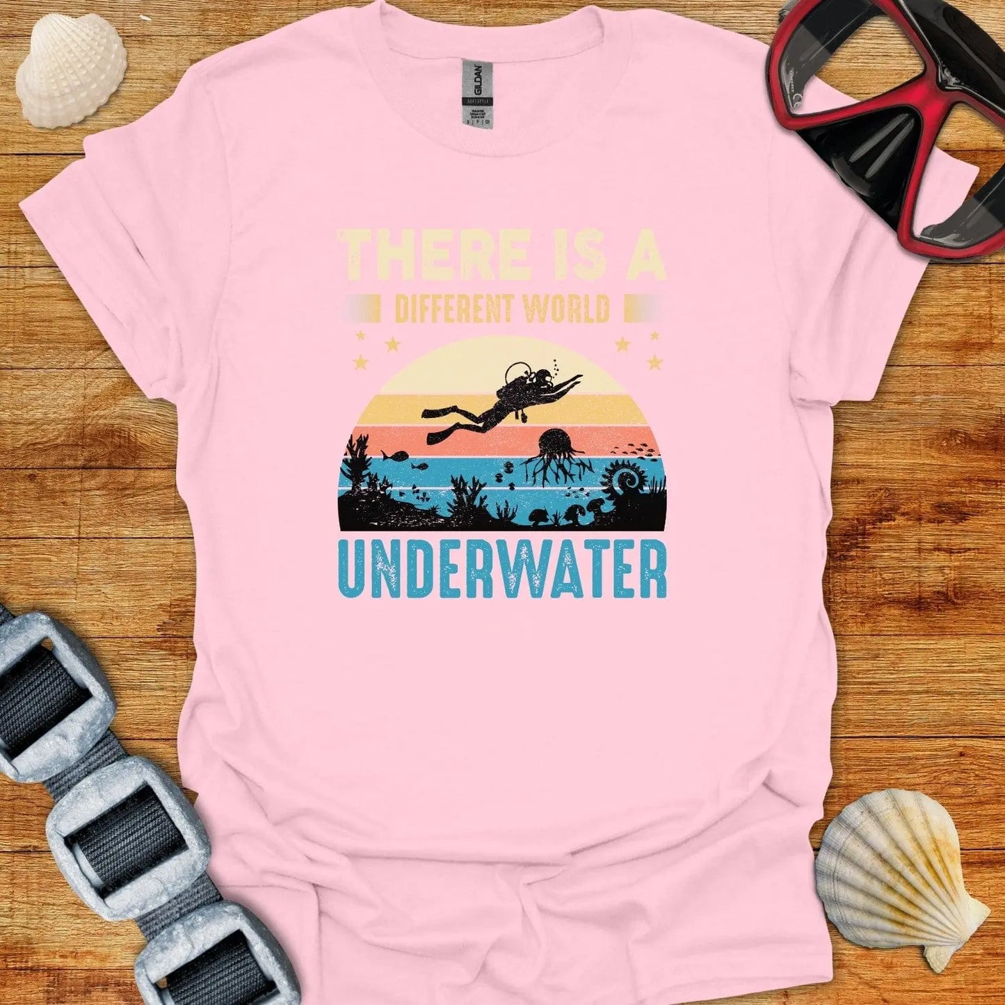 T-Shirt Light Pink / S Different World Underwater