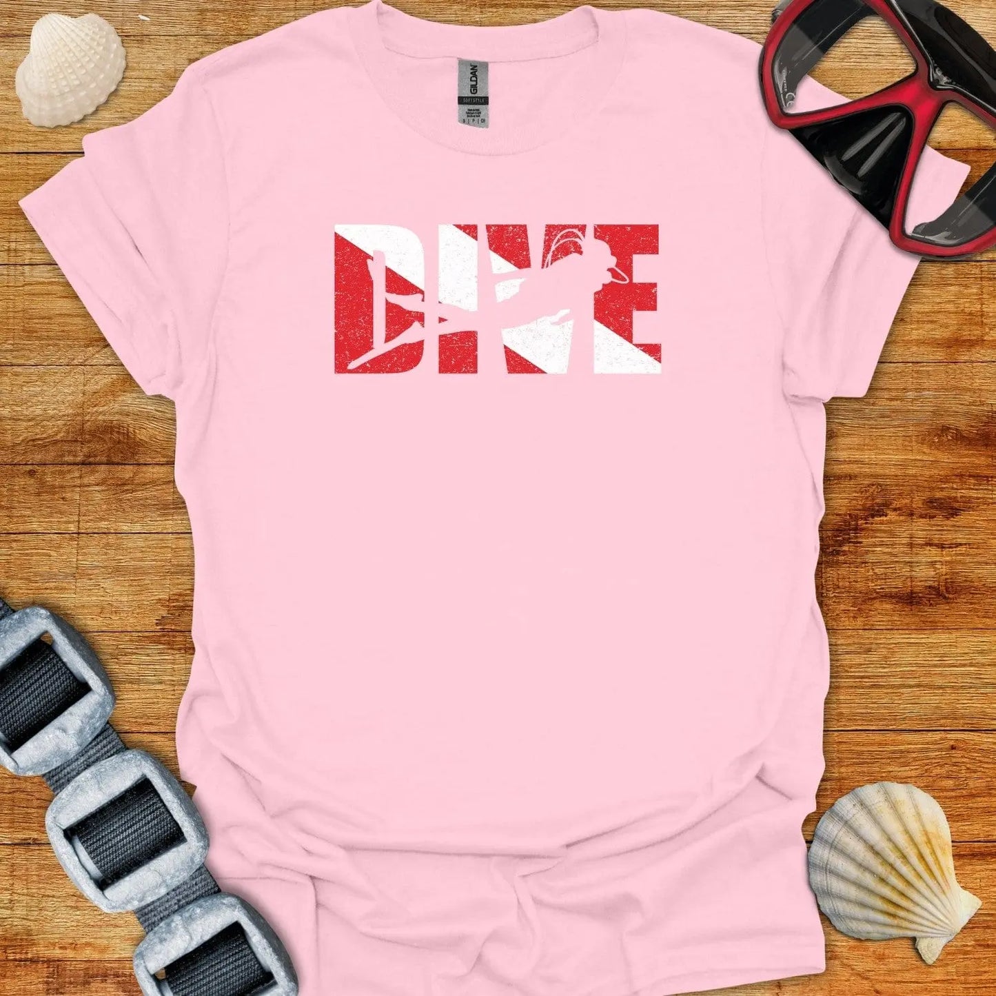 T-Shirt Light Pink / S Dive Grunge