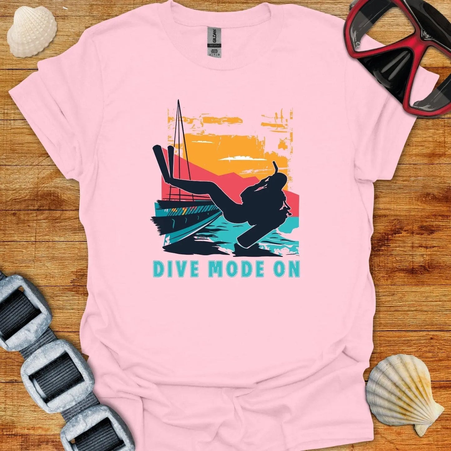 T-Shirt Light Pink / S Dive Mode On