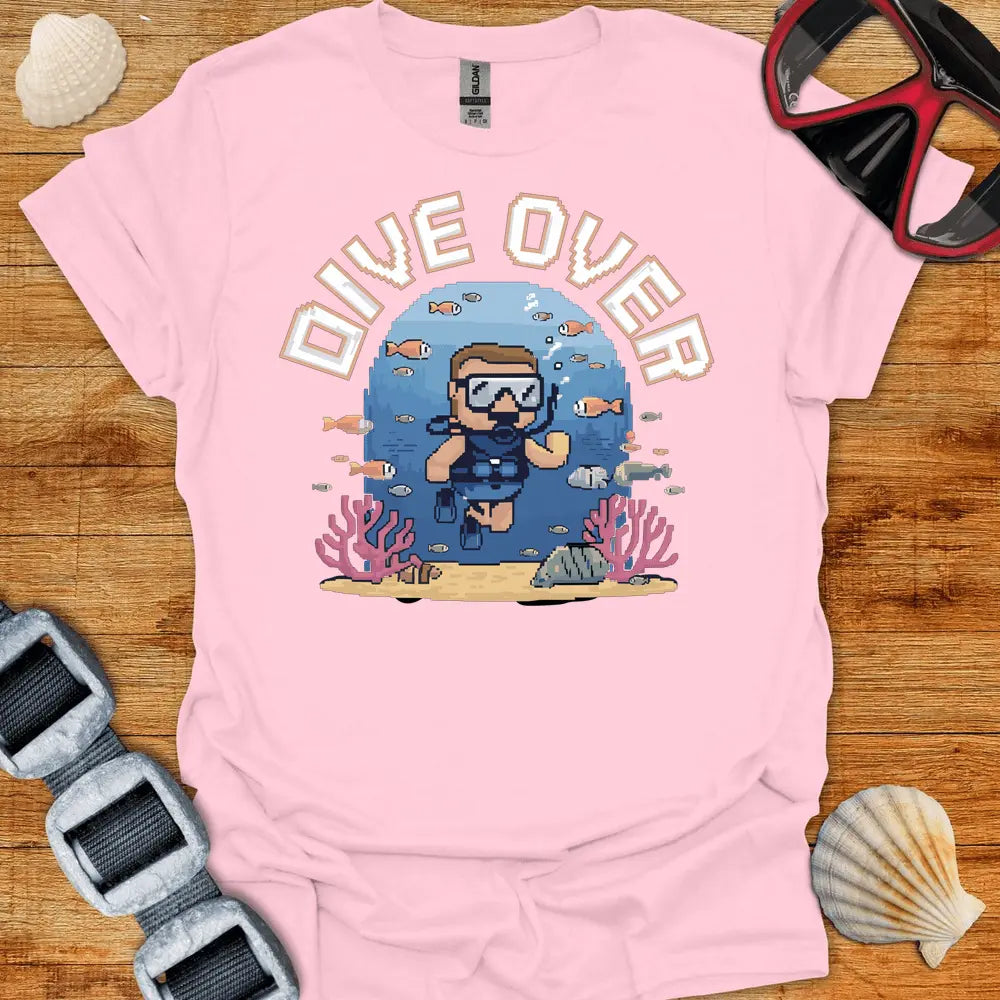T-Shirt Light Pink / S Dive Over Retro T-Shirt