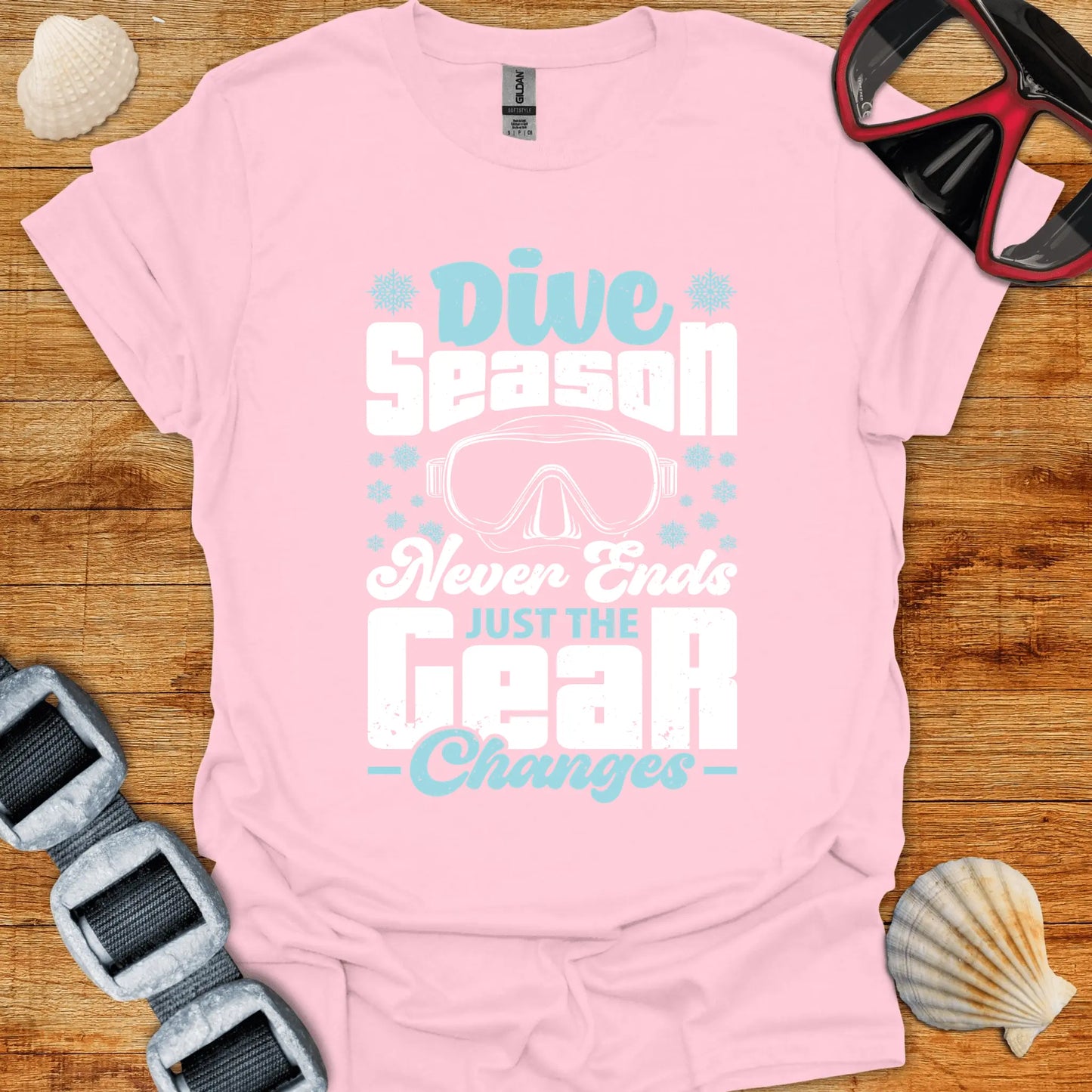 T-Shirt Light Pink / S Dive Season T-Shirt