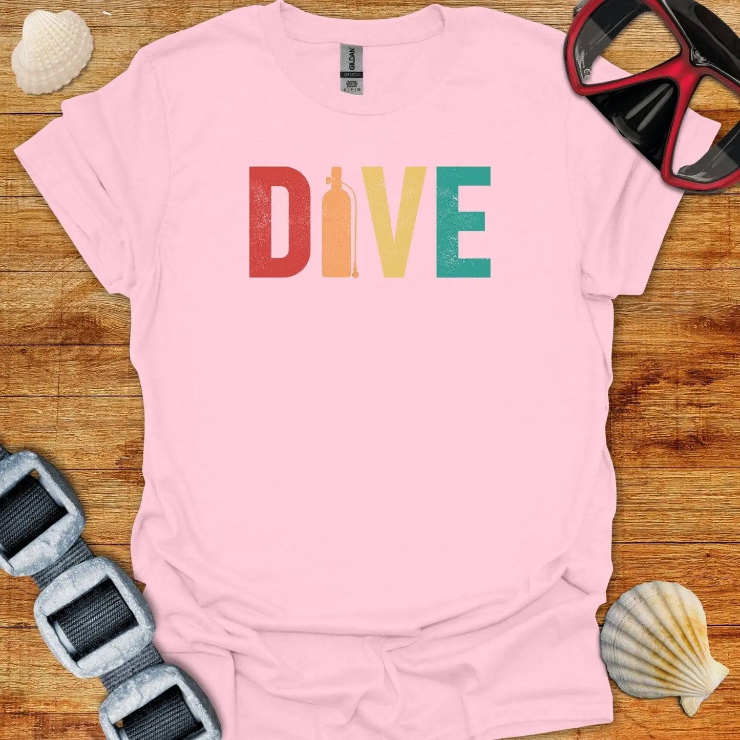 T-Shirt Light Pink / S Dive Tanked