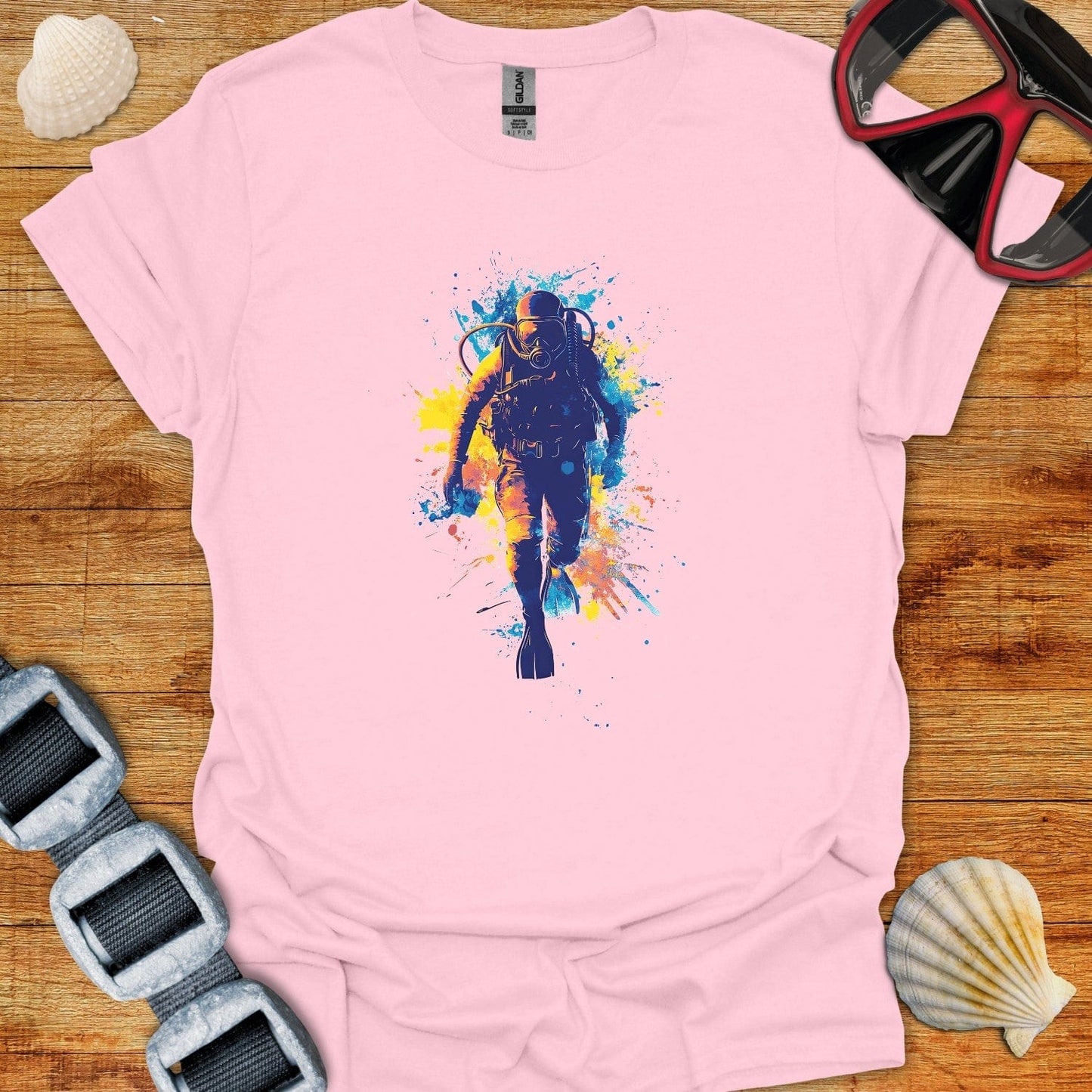 T-Shirt Light Pink / S Diver Splash