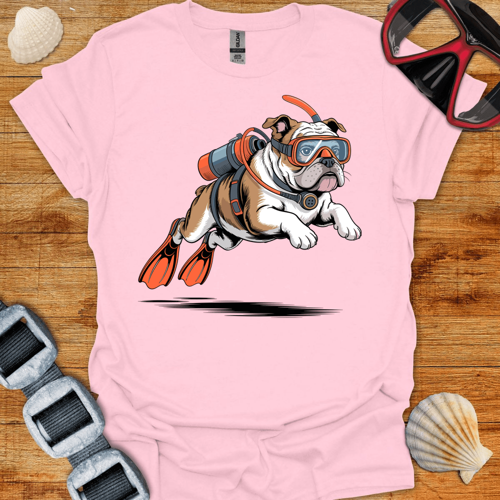 T-Shirt Light Pink / S Diving Bulldog T-Shirt